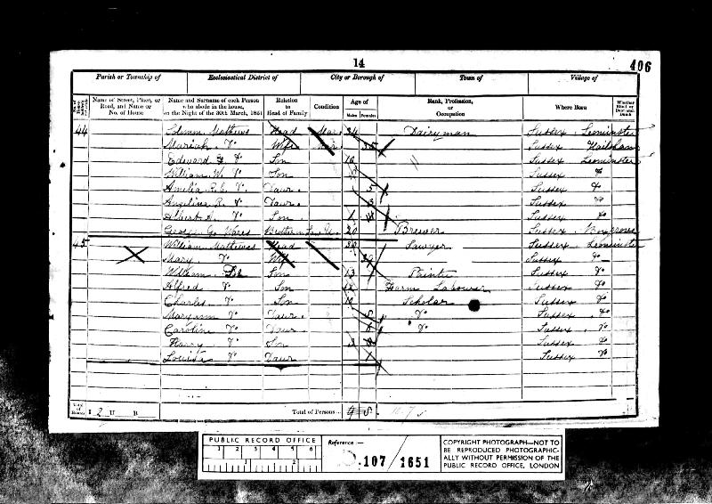 Carey (Maria Rippington) 1851 Census